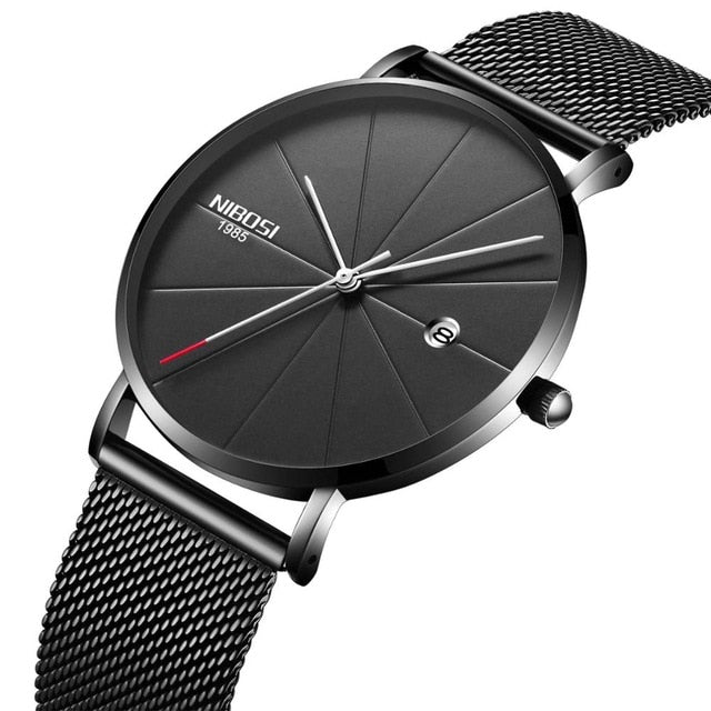 NIBOSI Watch Women And Men Watch Top Brand Luxury Famous Dress Fashion Watches Unisex Ultra Thin Wristwatch Relojes Para Hombre