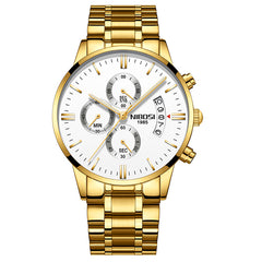 NIBOSI Relogio Masculino Watch Men Gold And Black Mens Watches Top Brand Luxury Sports Watches 2019 Reloj Hombre Waterproof